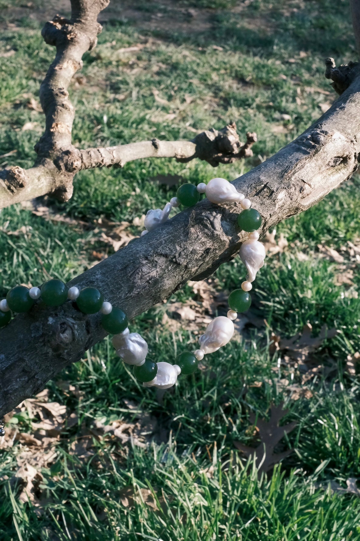 Jade Serenity Baroque Pearl Necklace